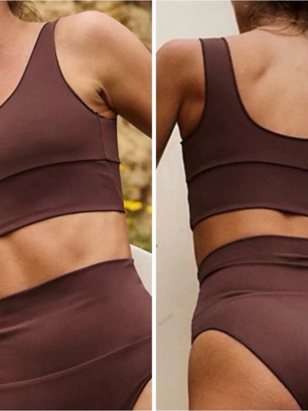 It’s Now Cool Brown Swim Top